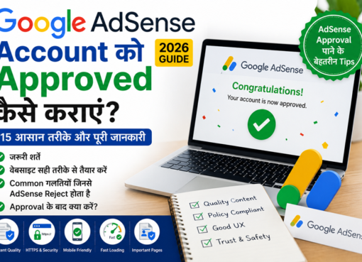 AdSense Account को Approved कैसे कराएं? Google AdSense Approval Guide (2026)
