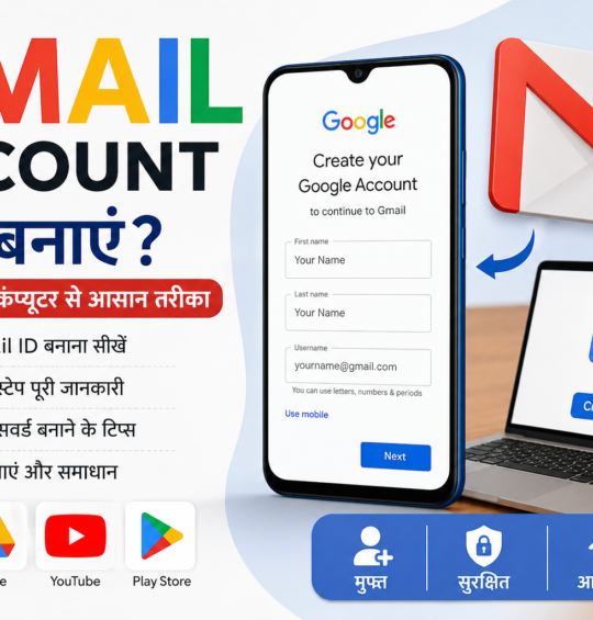 Gmail Account कैसे बनाएं? मोबाइल और कंप्यूटर से आसान तरीका (2026)